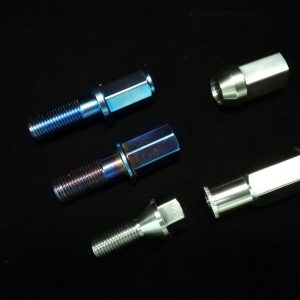 Precision CNC Machined - Titanium Wheel Lug Bolts